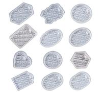 Gioielli in ghisa modello ciondolo in silicone epossidico in ghisa portachiavi utensili fai da te portachiavi stampo in silicone con fori per resina epossidica