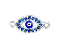 Gioielli in rame fatti a mano che fanno il ciondolo con gli occhi del male disegni e zirconi collana portachiavi accessori Evil Eyes ciondolo forma, Misura unica, come descritto, come descritto