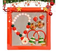 Gioielli natalizii,Fascia natalizia | Set di clip per orecchie con fascia e bracciale con disegno albero di Natale di Babbo Natale e alce per ragazze,Forniture per costumi di Natale Set