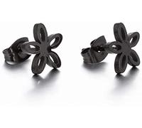 Gioielli Neri Moda Donna Orecchini a Lobo con Fiore Piccolo Carino Convenient Design