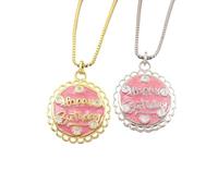 Gioielli Nuova 2025 Fashion Round Shape Letter Happy Birthday Licklace a Ciondolo per Le Donne Shine Clavicle Chain Creative Things with for You Accessori Trendy Creative Thing Thing