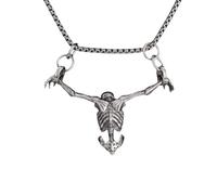 Gioielli Nuovo 2025 Retro Gothic Imprisoned Skull Collana a Ciondolo per Uomo per Uomini Biker Personalizzato Punk Rock Halloween Festa di Halloween Gioielli con per Te Accessori Crea Creativa Trendy