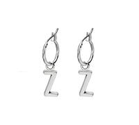gioielli Orecchini da donna, Colore 26 Lettera MH Ciondolo Donna Uomo Orecchini a cerchio Punk Unisex Gioielli alla moda Bijoux regali per fidanzata, moglie, sorella, figlia