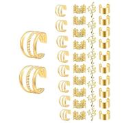 Gioielli Per Capelli - 40X Gioielli Per Capelli Per Trecce | Perline Treccia Argento Oro | Polsini Per Capelli Anelli Con Ciondoli | Clip Per Trecce Per Capelli | Dreadlocks Anelli Per Trecce Per Cape