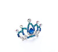 Gioielli per capelli Corona diademi per donne 1 pezzo Bellissimo mini diadema Fiore rosa Strass di cristallo Corona principessa Pettine per capelli Bambini Ragazze Piccoli gioielli per capelli (4)
