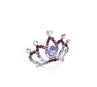 Gioielli per capelli Corona diademi per donne 1 pezzo Bellissimo mini diadema Fiore rosa Strass di cristallo Corona principessa Pettine per capelli Bambini Ragazze Piccoli gioielli per capelli (4)