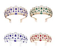 Gioielli per capelli Corona diademi per donne Corona di cristalli con strass Corona di sposa Diademi Accessori per capelli da sposa Copricapo Tiara regina e corona Gioielli per capelli da sposa