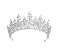 Gioielli per Capelli Corona diademi per Donne Corona di Cristallo Copricapo da Sposa per la Regina Strass Diademi Fasce Sposa Diadema Abito da Sposa Gioielli per Capelli Spettacolo (Oro Verde)