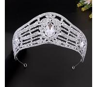 Gioielli per capelli Tiara a corona per donne Croona di capelli gioielli per capelli per capelli da sposa Accessori per capelli da sposa Donne corona barocca Rhinestone Tiaras Crystal Queen Party