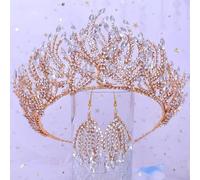Gioielli per capelli Tiara a corona per donne Tiara di matrimonio Crystal Crysta Bridal Crown Wedding Floral Heads Floral Accessori per capelli Set di capelli gioielli