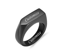 Gioielli per cremazione per ceneri Geometria Stile semplice Memoriale Urna Anello Cenere Supporto con Kit di Riempimento Anello Cremazione Ricordi per Uomo, Acciaio inossidabile, non