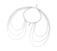 Gioielli per il corpo alla moda a più fili di perline in lega ideale per gite casual e periodi speciali Collana con perline con frangia per vacanze al mare e celebrazioni