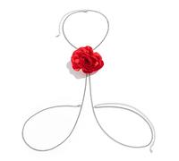 Gioielli per il corpo della catena del ventre con catene della vita del | Ferro per donne ragazze, accessori per il corpo da spiaggia, catene con fiore in tessuto per donne