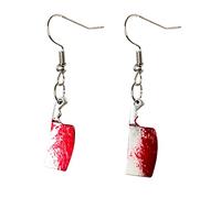 Gioielli per La Festa Della Mamma donna Orecchini a forbice stampati a sangue per ragazze Orecchini per feste di Halloween Orecchini Bambina Anallergici Oro (E, One Size)