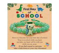 Gioielli per le donne carino bambini dinosauro braccialetto con carta regolabile Cartoon dinosauro braccialetto per bambini braccialetto regalo, Misura unica, Plastica