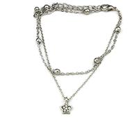 Gioielli per Piede alla Caviglia da Donna Attraente Cuore d'Amore Cavigliera a Doppio Strato Boho Charm Catena per Piedi, Argento 5 Stelle Creativo e utileDurability