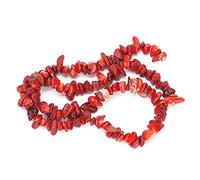 Gioielli perle fai -da -te irregolari uniche squisite perle fatte a mano per orecchini bracciale di collana rendendo i colori assortiti di plastica sintetica leggera 100 pezzi (Red di pietra