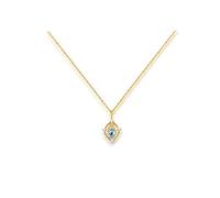 Gioielli semplici per l'autunno e Winter Square Hollow Blue Moonlight Mobile Pandant Collana