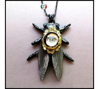 Gioiello Art Deco Collana Cicala Pendaglio Falena Farfalla Occhio Bigiotteria