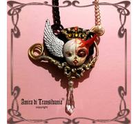 gioiello art deco collana pendente ciondolo pendaglio da donna ali angelo demone