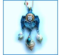 Gioiello Art Deco Nouveau Collana Pendaglio Bigiotteria Angelo Thun Conchiglie