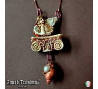 Gioiello Art Nouveau Collana Perla Pendaglio Conchiglia Bigiotteria Angelo Thun