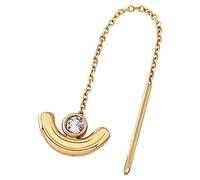 Gioiello BREIL TJ3416 collezione B WIRED, ORECCHINI da DONNA in ACCIAIO COLORATO colore ORO misura 15 con CUBIC ZIRCONIA