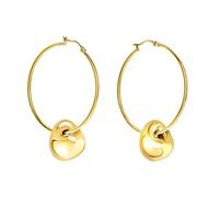 Gioiello BREIL TJ4023 collezione B ROCKS, ORECCHINI da DONNA in ACCIAIO COLORATO colore ORO misura 45 con SENZA PIETRE