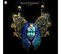 Gioiello Collana Art Deco Pendaglio Lusso Farfalla Bozzolo Baco di Seta Bambola