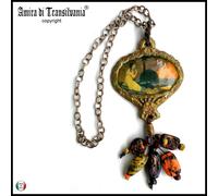 gioiello collana donna pendaglio pendente perle art deco nouveau liberty vintage