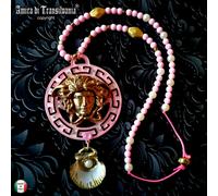 Gioiello Collana Moda Pendente Design Originale Lusso Medusa Conchiglia Perline