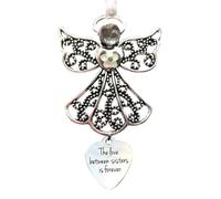 Gioiello commemorativo con d'angelo, decorazione natalizia vintage chic, in metallo, per feste, decorazione per il giorno del Ringraziamento