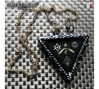 gioiello da uomo donna unisex amuleto pendaglio triangolo nero aleister crowley