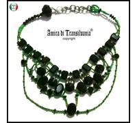 gioiello donna collana deco girocollo collier choker strass perle perline pietre