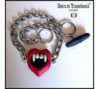 Gioiello Hip Hop Pendente Catena Rapper Punk Vampiro Cuore Collana Girocollo Set