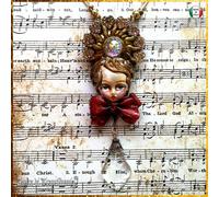 Gioiello Pendente Amuleto Donna Collana di Lusso Art Deco Liberty Mozart Bambola