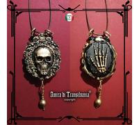 gioiello pendente amuleto teschio osa ciondolo magico gotico vintage uomo donna