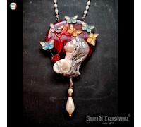 Gioiello Pendente Donna Collana di Lusso Art Deco Liberty Albero Rami e Farfalle