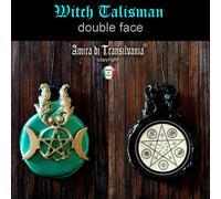 gioiello talismano gotico amuleto strega verde stregoneria wicca pendente stella