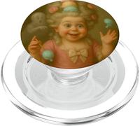 Gioiosa ragazza rococò con capelli alti sorpresa divertente arte PopSockets PopGrip per MagSafe