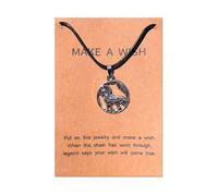 Gionatan Shop Collana con Pendente Lupo Gioiello Moda Uomo Donna Laccio in pelle con moschettone Moda Stile Punk Gotico Biker Rock Regalo