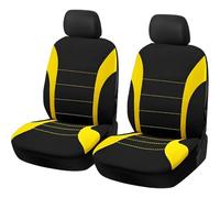 GIOPSQ 2PCS Coprisedili Auto Anteriori, Coppia Sedili Frontali con Copri Poggiatesta, Installazione Facile, Coprisedili Traspiranti e Confortevoli, Compatibile Universale per Auto e Camion Compatibili