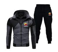 GIOPSQ Ab-a_rth Giacca sportiva con cappuccio in cotone con doppia cerniera casual da uomo e pantaloni da jogging bambini/A/L