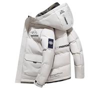 GIOPSQ Felpa con cappuccio con stampa Ma_Z.Da lu nga Felpa con cappuccio manica cardigan Giacca con zip tinta unita per uomo/donna Piumino/C/L
