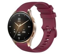 GIOPUEY 18mm Cinturini Compatibile con Hama Smartwatch 8900 1,32, Morbido Silicone Cinturino [Resistente all'Usura] [Traspirante] - Dark Red