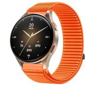 GIOPUEY 18mm Cinturini Compatibile con Hama Smartwatch 8900 1,32, Nylon Traspirante Sport Loop Cinturino in Morbido Nylon Intrecciato Strap Band - Orange