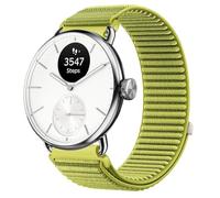 GIOPUEY 18mm Cinturini Compatibile con Withings ScanWatch 2 38mm/Nova Brilliant 39mm/ScanWatch Light, Nylon Traspirante Sport Loop Cinturino in Morbido Nylon Intrecciato Strap Band - Green