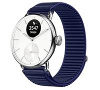 GIOPUEY 18mm Cinturini Compatibile con Withings ScanWatch 2 38mm/Nova Brilliant 39mm/ScanWatch Light, Nylon Traspirante Sport Loop Cinturino in Morbido Nylon Intrecciato Strap Band - Darkblue
