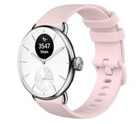 GIOPUEY 18mm Cinturini Compatibile con Withings ScanWatch 2 38mm/Nova Brilliant 39mm/ScanWatch Light, Morbido Silicone Cinturino [Resistente all'Usura] [Traspirante] - Pink