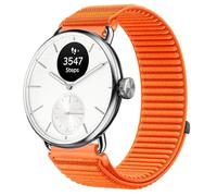 GIOPUEY 18mm Cinturini Compatibile con Withings ScanWatch 2 38mm/Nova Brilliant 39mm/ScanWatch Light, Nylon Traspirante Sport Loop Cinturino in Morbido Nylon Intrecciato Strap Band - Orange